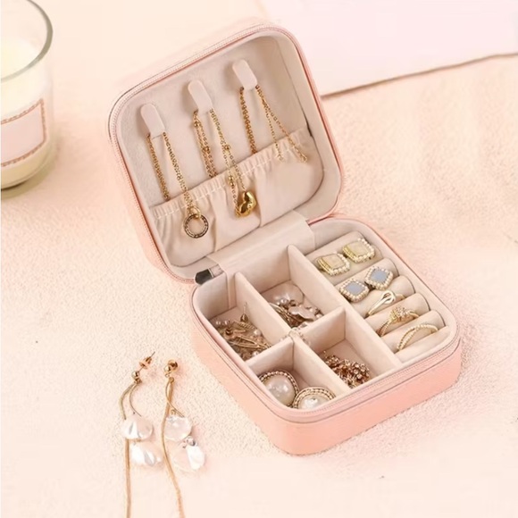 boutique Accessories - Chic Pink Jewelry Storage Case